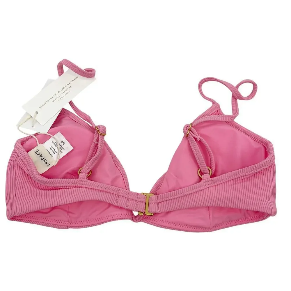 L*Space Helena Underwire Bikini Top Guava Pink - Size Small, NEW With Tags!